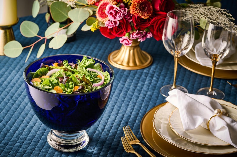 Barski Handmade Glass Round Footed Bowl, Cobalt, 8.5" D (8.5 Inches Diameter),Made in Europe - Image 3